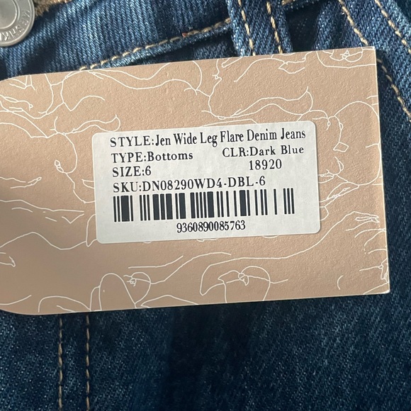 Meshki Dark Blue Flare Jeans - Picture 6 of 7